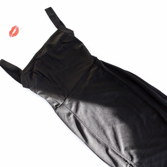 Square Neck Open Back Sheath Maxi Mermaid Dress - Picture 6 of 8